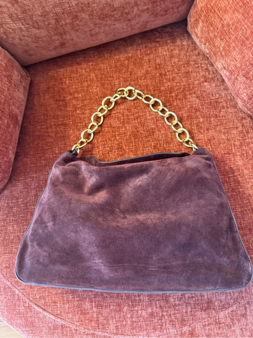 J. Crew Berkeley Chainlink Shoulder Bag in Suede